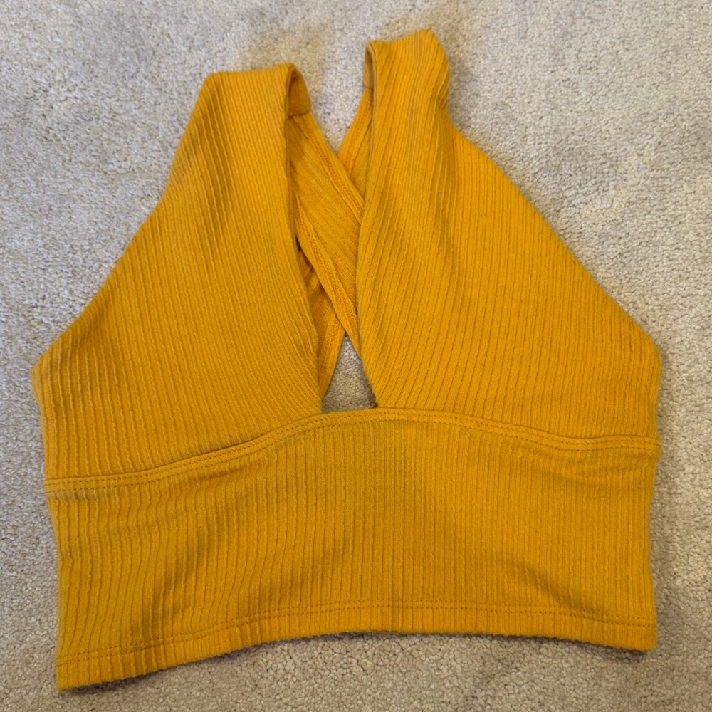 Urban Outfitters Mustard Yellow Crop Top Women’s Size S